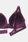 Zivame Primrose Padded Wired 3/4th Coverage Lace Bra - Dark Purple — thumbnail 5